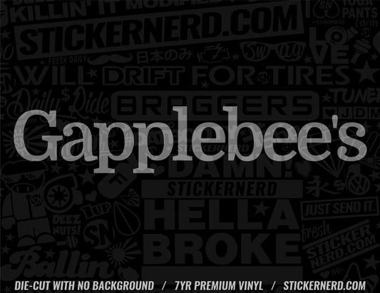 Gapplebee's Sticker - Decal - STICKERNERD.COM