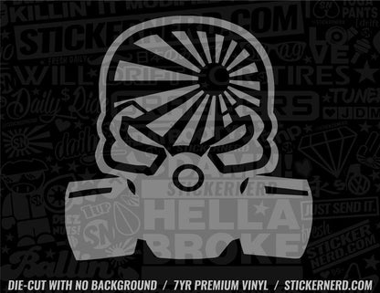 Gas Mask Japan Flag Sticker - Decal - STICKERNERD.COM