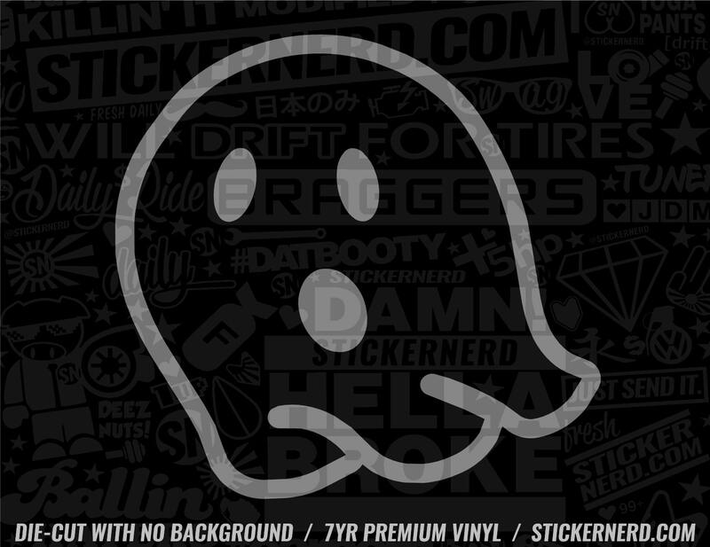 Ghost Emoji Sticker - Window Decal - STICKERNERD.COM