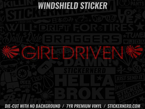 Girl Driven Heart Windshield Sticker - Window Decal - STICKERNERD.COM