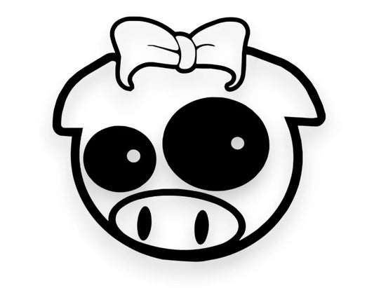 Girl Rally Pig Sticker - Window Decal - STICKERNERD.COM