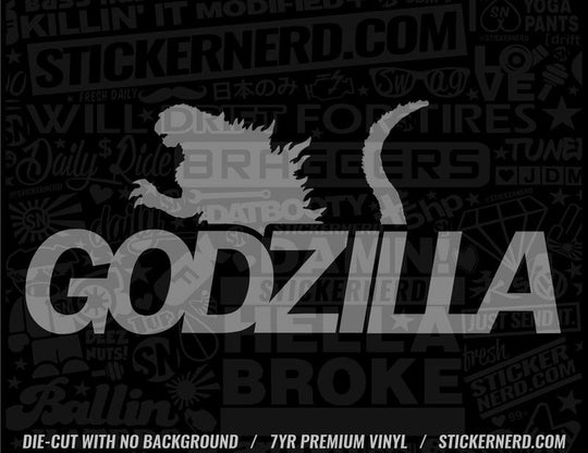Godzilla Sticker - Window Decal - STICKERNERD.COM