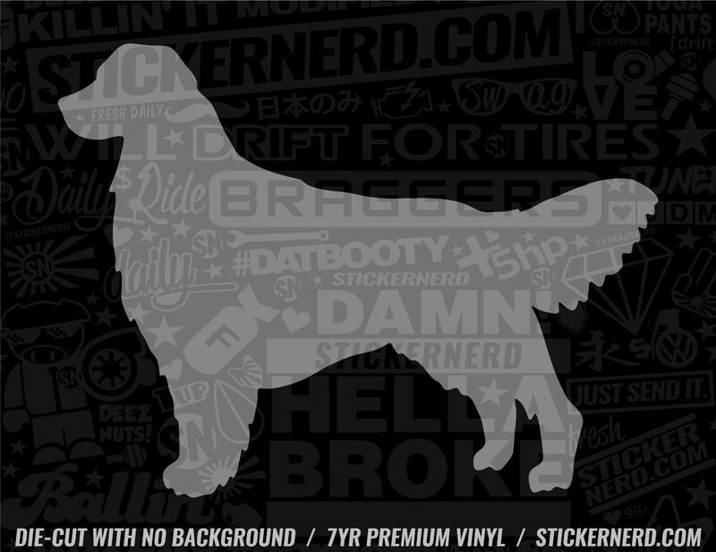 Golden Retriever Dog Sticker - Window Decal - STICKERNERD.COM