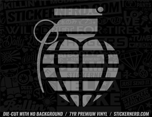 Grenade Heart Sticker - Window Decal - STICKERNERD.COM