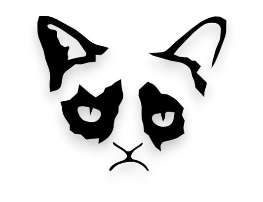 Grumpy Cat Meme Sticker - Window Decal - STICKERNERD.COM