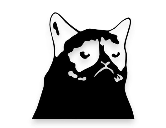 Grumpy Cat Meme Sticker - Window Decal - STICKERNERD.COM