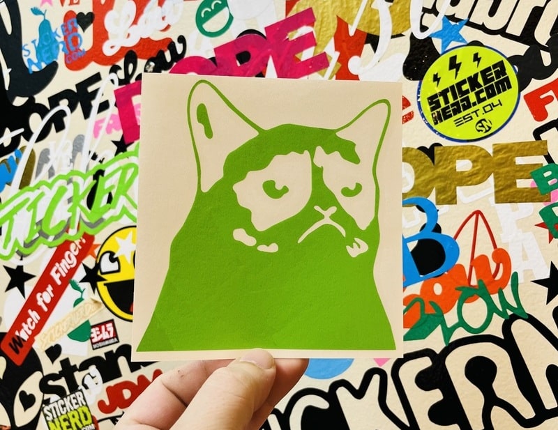 Grumpy Cat Sticker - Funny Meme Stickers - Car Window Vinyl Decals ...