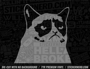 Grumpy Cat Meme Sticker - Window Decal - STICKERNERD.COM