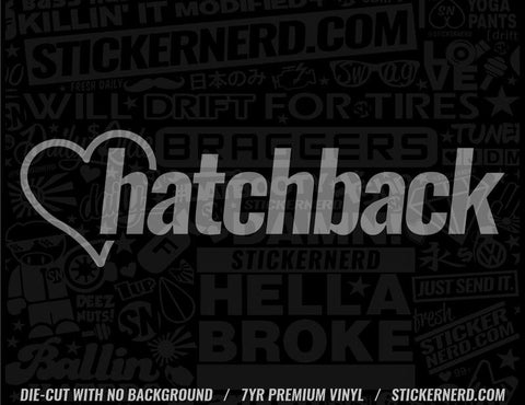 Hatchback Heart Sticker - Window Decal - STICKERNERD.COM