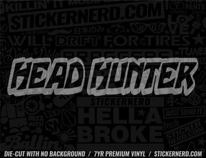 Head Hunter Sticker - Window Decal - STICKERNERD.COM