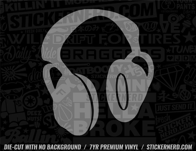 Headphones Sticker - Window Decal - STICKERNERD.COM