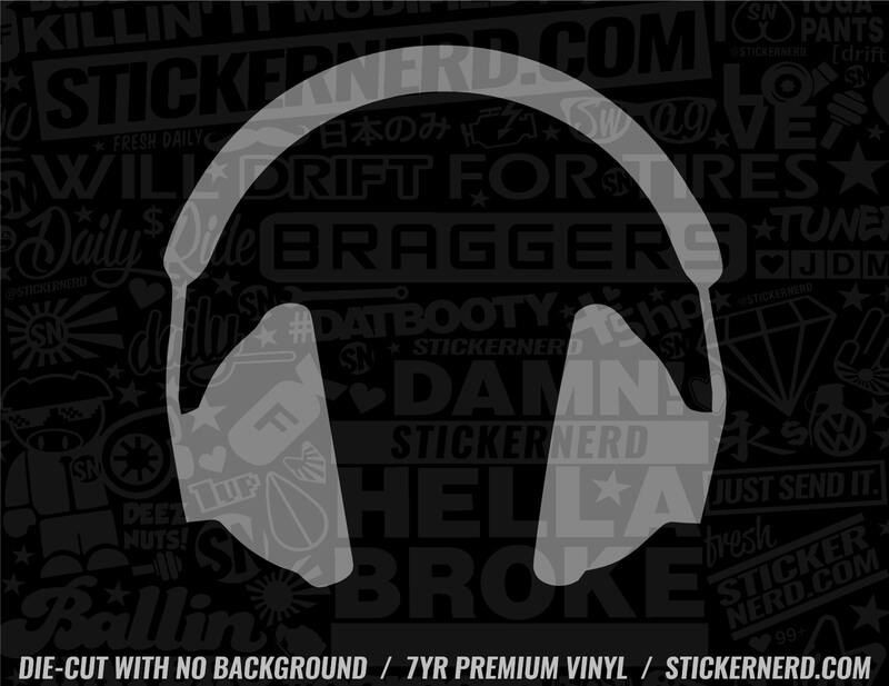 Headphones Sticker - Window Decal - STICKERNERD.COM