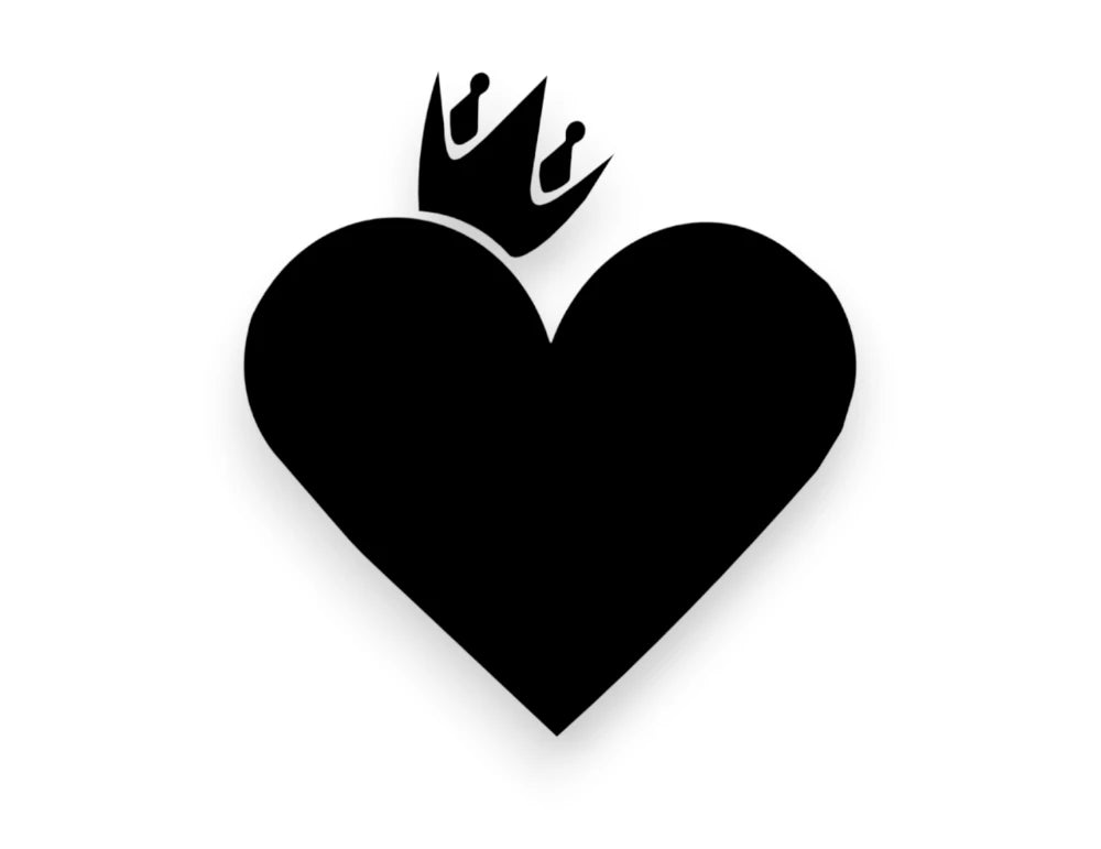 Heart Crown Sticker - Decal - STICKERNERD.COM