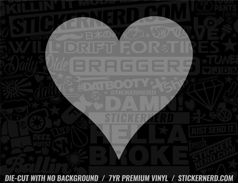 Heart Sticker - Decal - STICKERNERD.COM