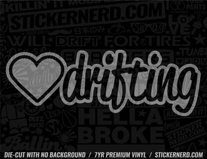 Heart Drifting Sticker - Decal - STICKERNERD.COM