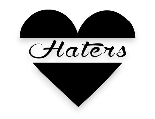Heart Haters Sticker - Window Decal - STICKERNERD.COM