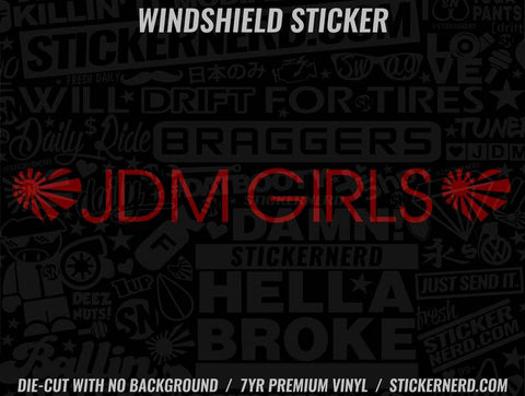 Heart JDM Girls Windshield Sticker - Decal - STICKERNERD.COM