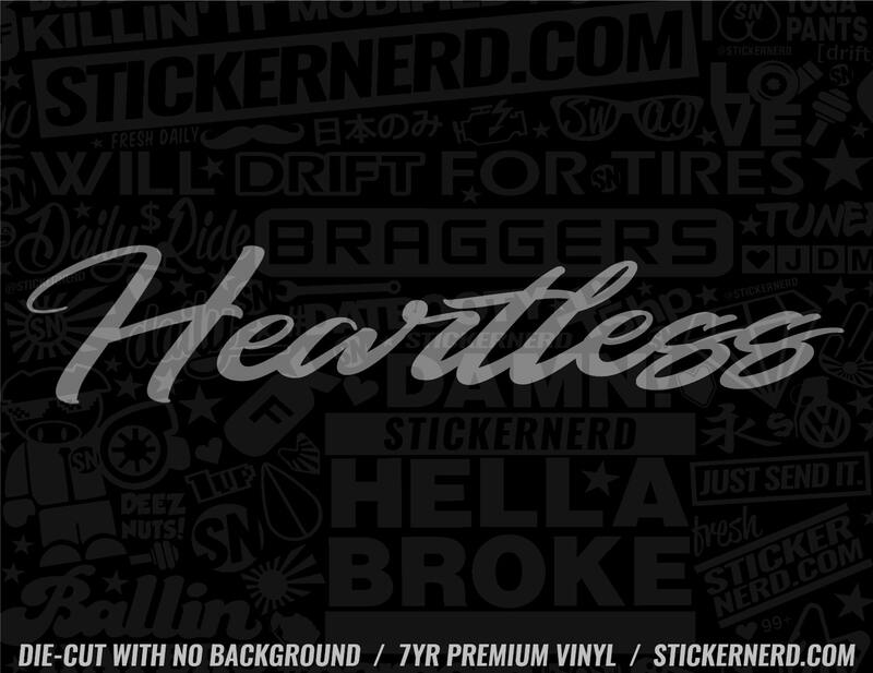 Heartless Sticker - Decal - STICKERNERD.COM