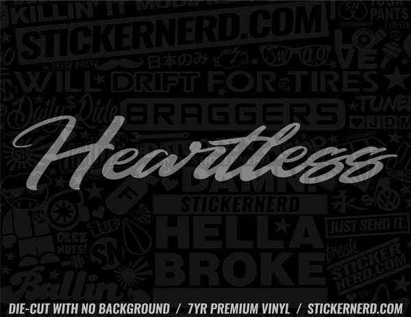 Heartless Sticker - Decal - STICKERNERD.COM