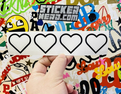 Hearts Sticker - Decal - STICKERNERD.COM
