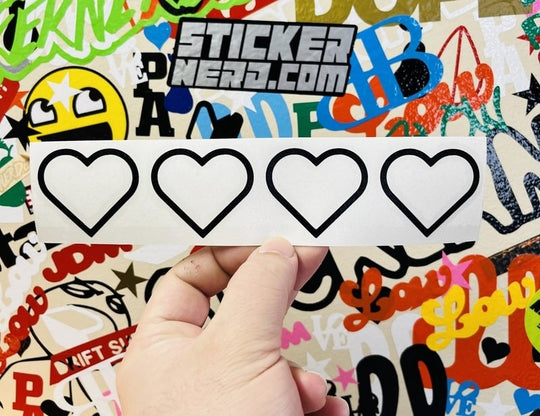 Hearts Sticker - Decal - STICKERNERD.COM