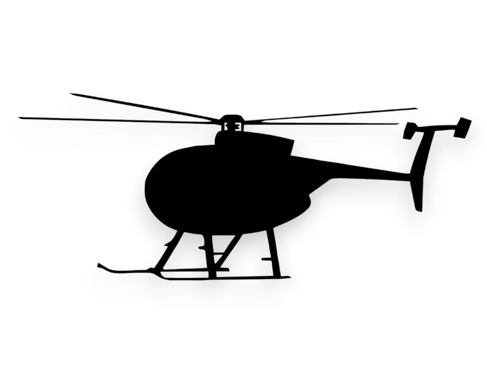 Helicopter Sticker - Window Decal - STICKERNERD.COM
