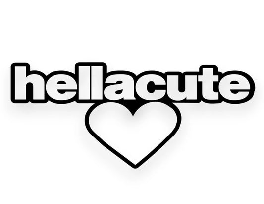 Hella Cute Heart Sticker - Window Decal - STICKERNERD.COM