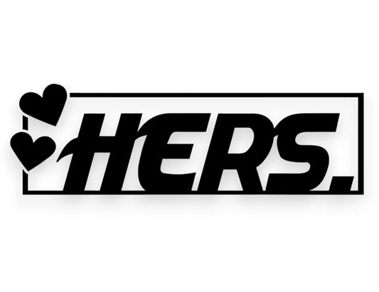 Hers Heart Sticker - Window Decal - STICKERNERD.COM