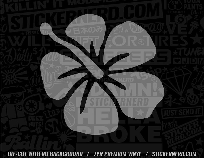 Hibiscus Flower Sticker - Decal - STICKERNERD.COM