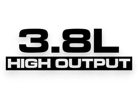 3.8L High Output Sticker - Decal - STICKERNERD.COM