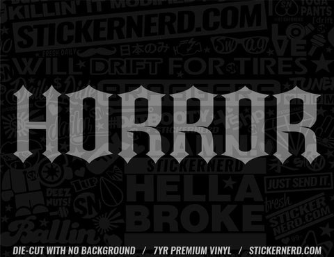 Horror Sticker - Decal - STICKERNERD.COM