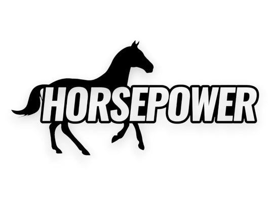 Horsepower Sticker - Vinyl Decal - STICKERNERD.COM