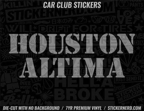 Houston Altimas Sticker - Decal - STICKERNERD.COM