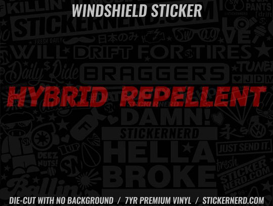 Hybrid Repellent Windshield Sticker - Decal - STICKERNERD.COM