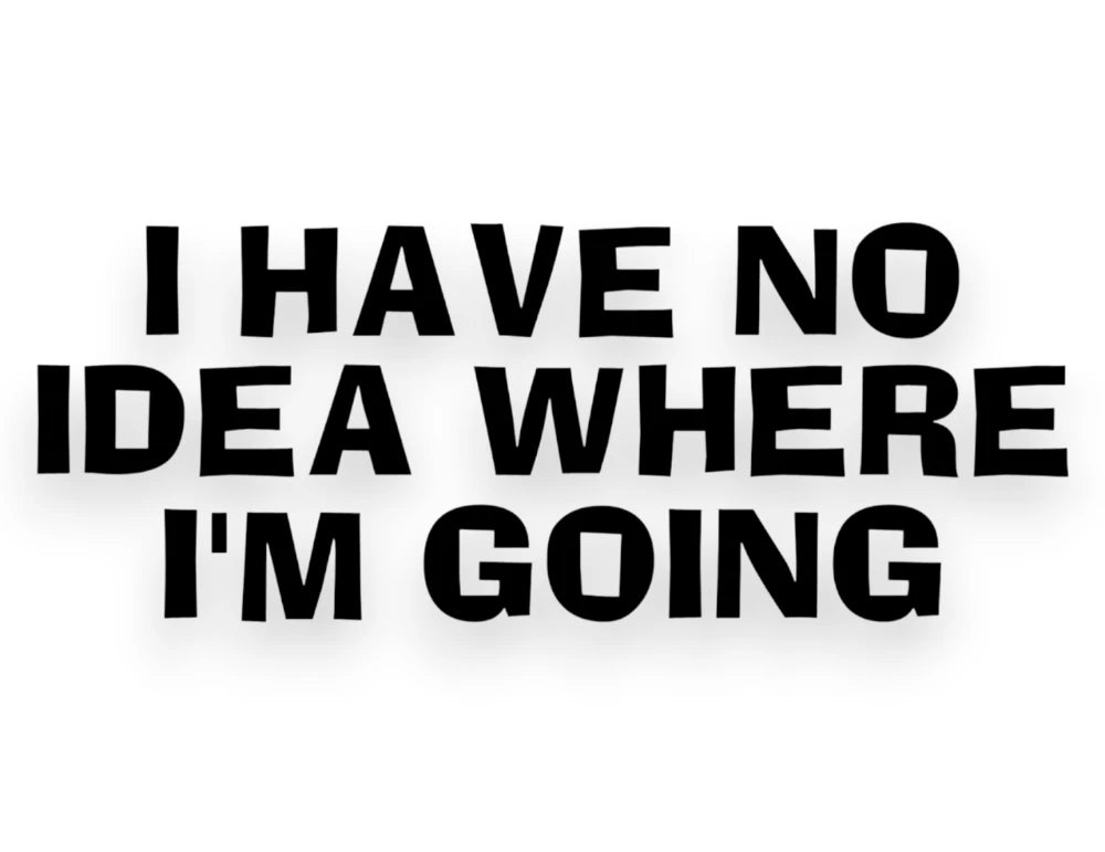 I Have No Idea Where I'm Going Sticker - Window Decal - STICKERNERD.COM