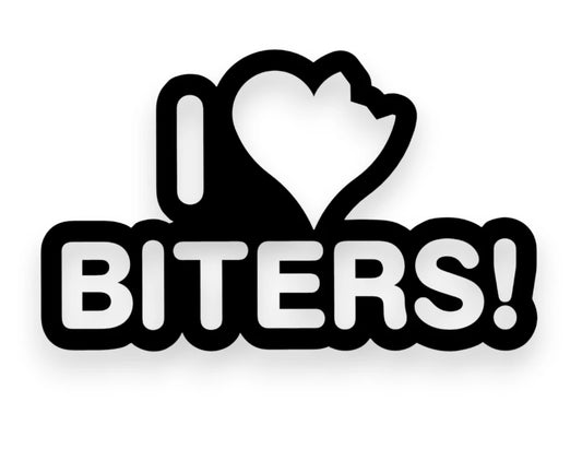 I Heart Biters Sticker - Window Decal - STICKERNERD.COM