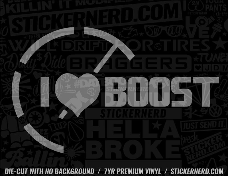 I Heart Boost Sticker - Funny Turbocharger Decal - Engine Stickers ...