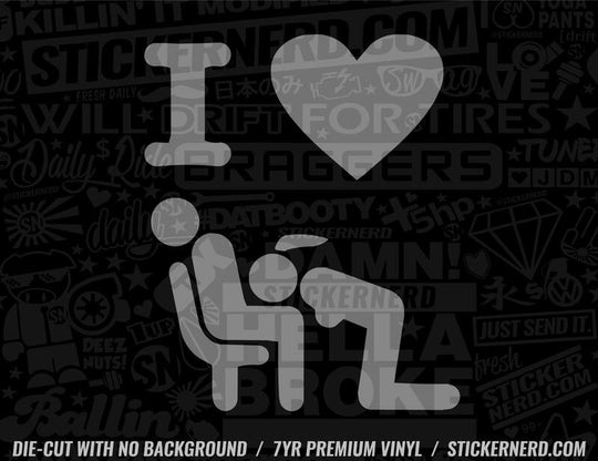 I Heart Head Sticker - Funny Decal - STICKERNERD.COM