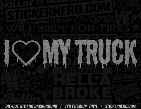 I Heart My Truck Sticker - STICKERNERD.COM