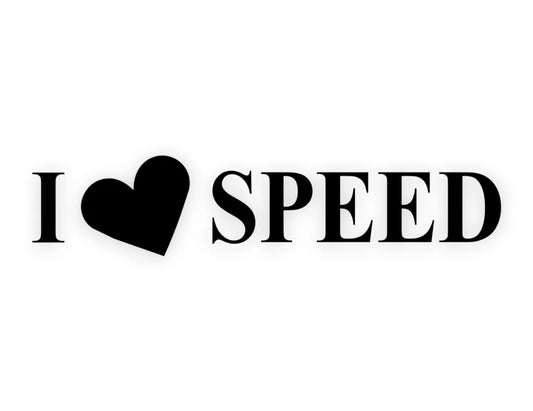 I Heart Speed Sticker - Decal - STICKERNERD.COM