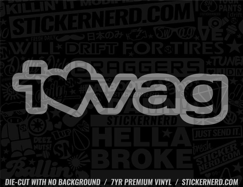 I Heart Vag Euro Sticker - Decal - STICKERNERD.COM