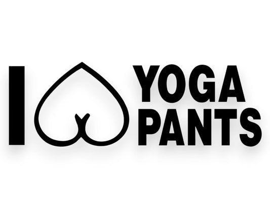 I Heart Yoga Pants Sticker - Funny Window Decal - STICKERNERD.COM