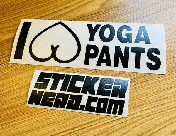 I Heart Yoga Pants Sticker - Window Decal - STICKERNERD.COM