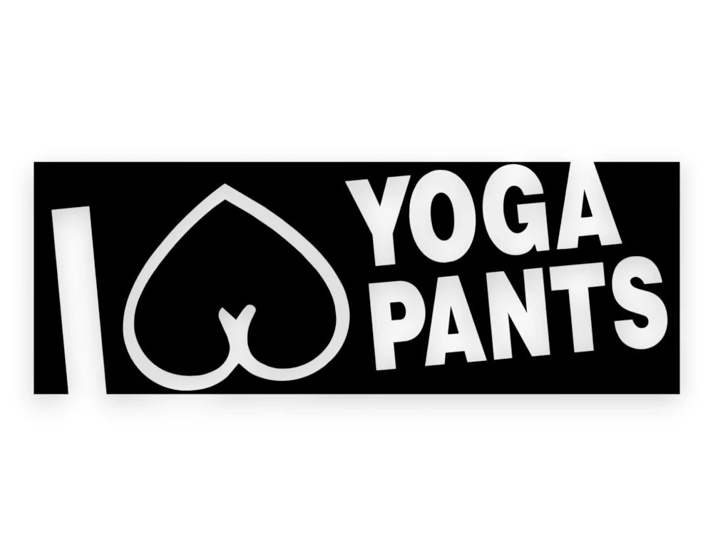 I Heart Yoga Pants Sticker - Decal - STICKERNERD.COM