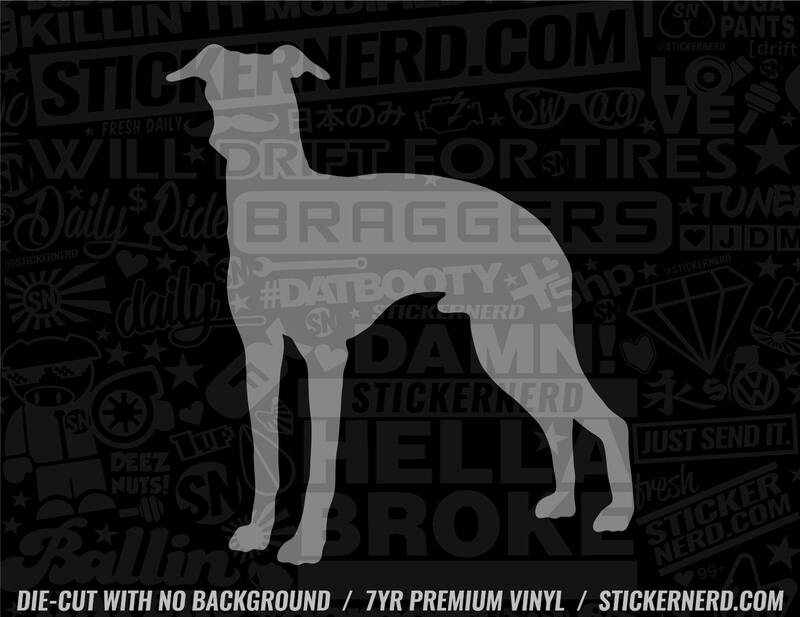 Italian Greyhound Dog Sticker - Window Decal - STICKERNERD.COM