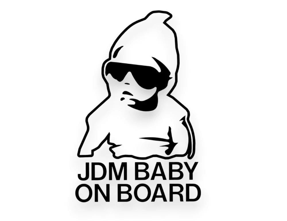JDM Baby On Board Sticker - Funny Window Decal - STICKERNERD.COM