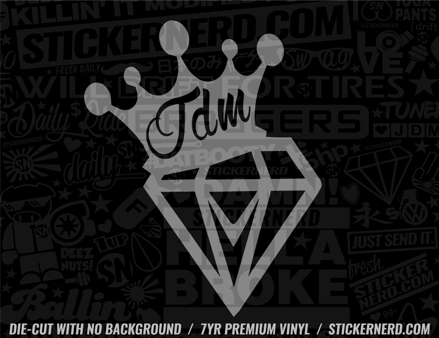 JDM Crown Diamond Sticker - Window Decal - STICKERNERD.COM