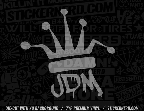 JDM Crown Sticker - Window Decal - STICKERNERD.COM