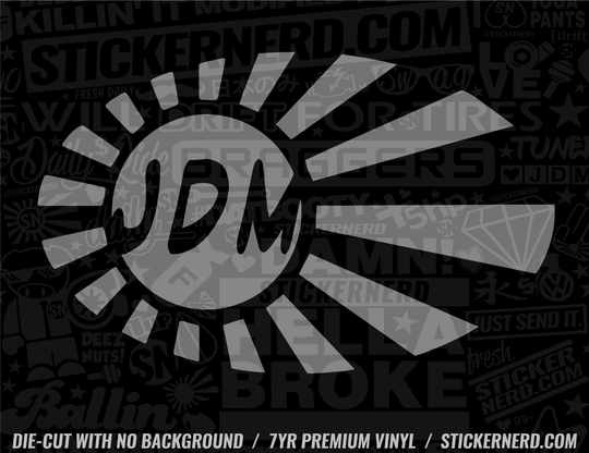 JDM Flag Oval Sticker - Decal - STICKERNERD.COM