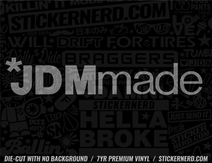 JDM Made Sticker - Decal - STICKERNERD.COM